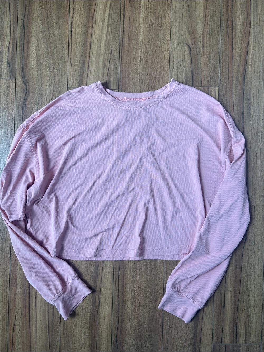Bare Activewear Light Pink Long-Sleeve Cropped Top - Women